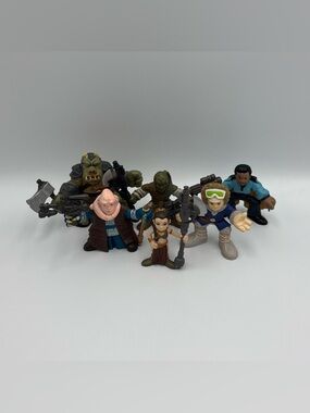 Star Wars Galactic Heroes Toy Lot- Leia Gamorrean Gauard Bib Fortuna Han Lando